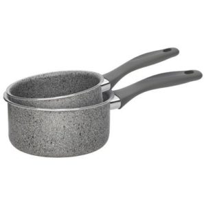 WINOX Lots 2 casserole téflon - Granite gris - 14*18 cm